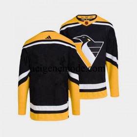 Herren Pittsburgh Penguins Eishockey Trikot Blank Adidas 2022-2023 Reverse Retro Schwarz Authentic